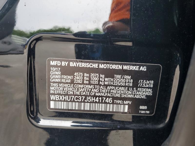 2018 Bmw X1 მანქანა იყიდება აუქციონზე, vin: WBXHU7C37J5H41746, აუქციონის ნომერი: 68838586