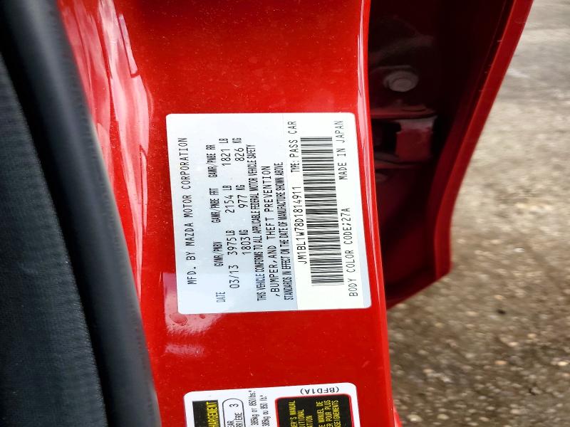 68557646 :رقم المزاد ، JM1BL1W78D1814911 vin ، 2013 Mazda 3 مزاد بيع