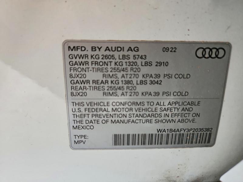 Aukcja sprzedaży 2023 Audi Sq5, vin: WA1B4AFY3P2035382, numer aukcji: 67329146
