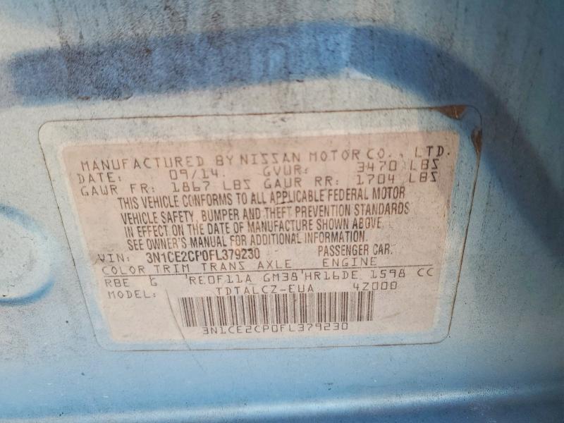 Продаж на аукціоні авто 2015 Nissan Versa Note, vin: 3N1CE2CP0FL379230, номер лоту: 70353676