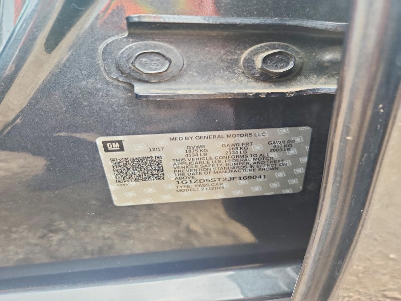 69526386 :رقم المزاد ، 1G1ZD5ST2JF169041 vin ، 2018 Chevrolet Malibu مزاد بيع