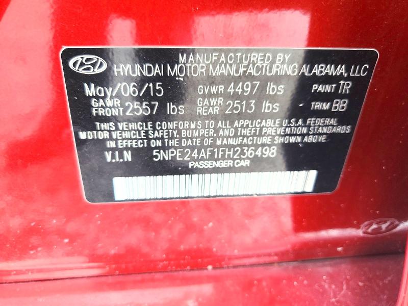 Aukcja sprzedaży 2015 Hyundai Sonata, vin: 5NPE24AF1FH236498, numer aukcji: 67783926