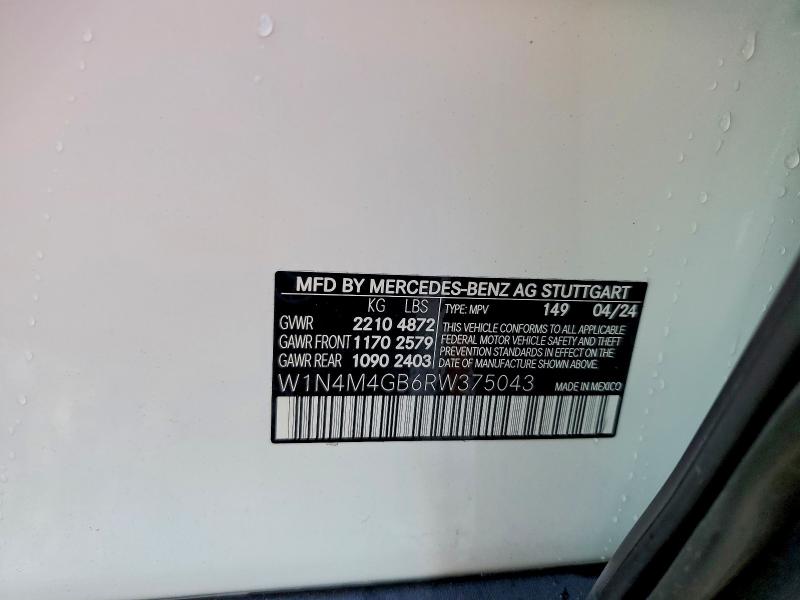 2024 Mercedes-benz Glb მანქანა იყიდება აუქციონზე, vin: W1N4M4GB6RW375043, აუქციონის ნომერი: 68667396