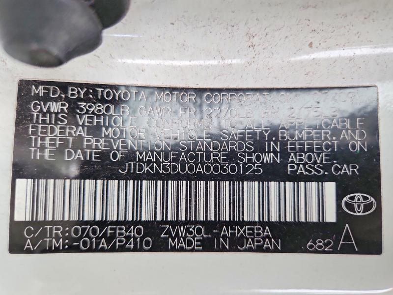 Продаж на аукціоні авто 2010 Toyota Prius, vin: JTDKN3DU0A0030125, номер лоту: 68678166