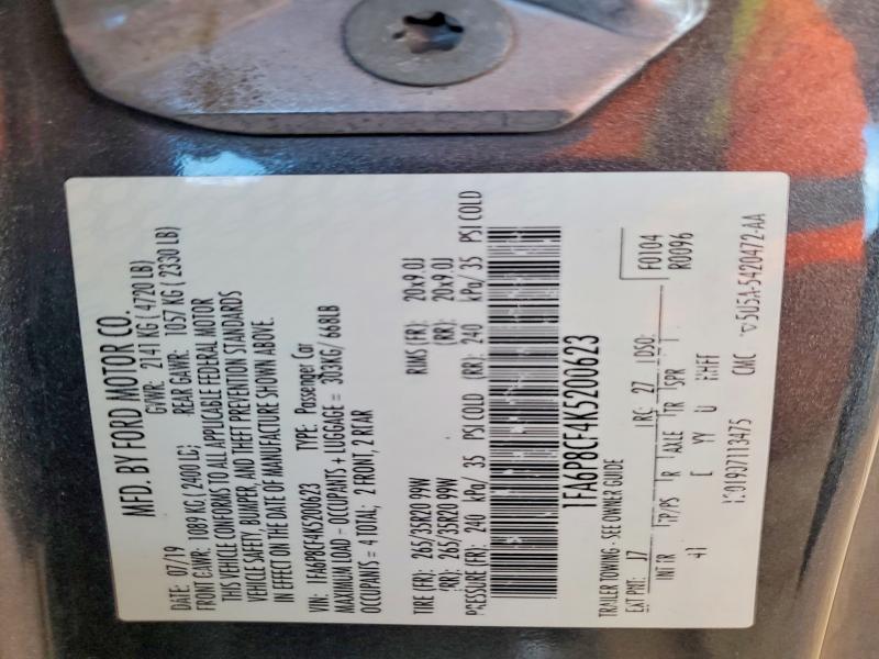 Aukcja sprzedaży 2019 Ford Mustang, vin: 1FA6P8CF4K5200623, numer aukcji: 70892466