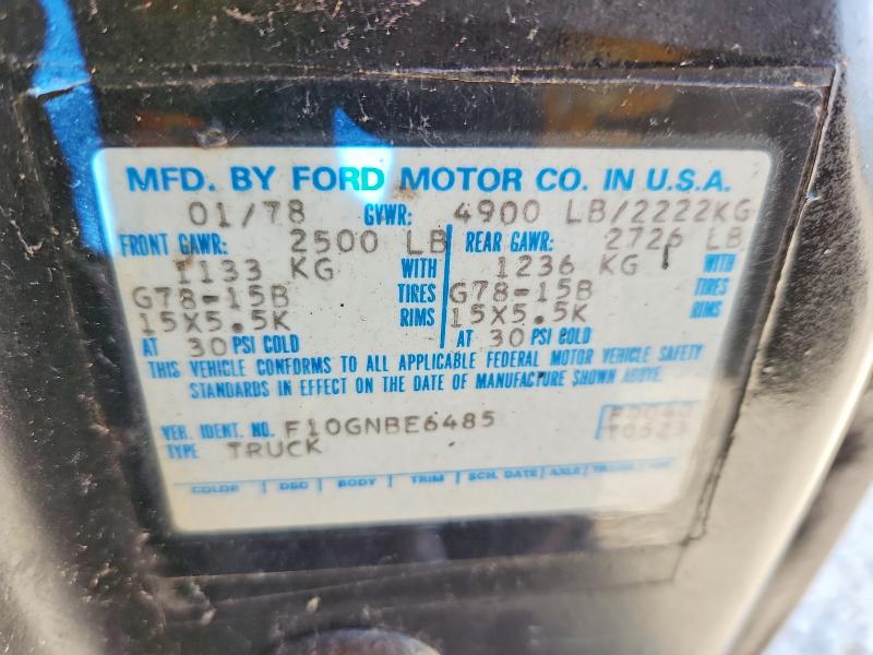 Aukcja sprzedaży 1978 Ford F100, vin: F10GNBE6485, numer aukcji: 69959276