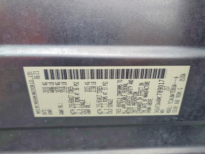 Aukcja sprzedaży 2021 Nissan Rogue, vin: 5N1AT3AA8MC789017, numer aukcji: 71371486