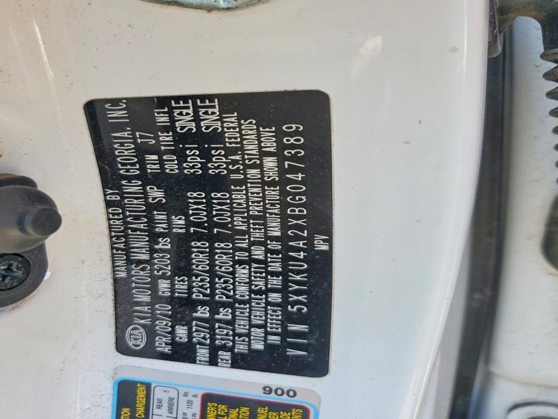 Aukcja sprzedaży 2011 Kia Sorento, vin: 5XYKU4A2XBG047389, numer aukcji: 68136236