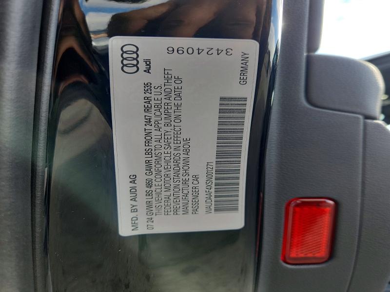 Aukcja sprzedaży 2025 Audi A4, vin: WAUDAAF4XSN001271, numer aukcji: 66903136