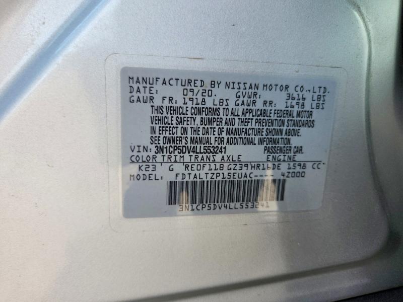 Продаж на аукціоні авто 2020 Nissan Kicks, vin: 3N1CP5DV4LL553241, номер лоту: 68276116