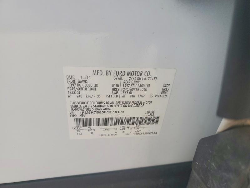 69066166 :رقم المزاد ، 1FM5K7B85FGB10100 vin ، 2015 Ford Explorer مزاد بيع