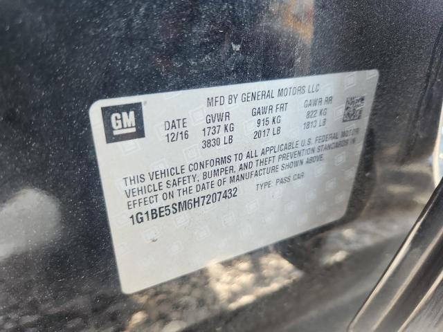 2017 Chevrolet Cruze მანქანა იყიდება აუქციონზე, vin: 1G1BE5SM6H7207432, აუქციონის ნომერი: 66118646