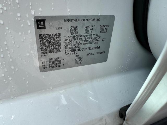 Aukcja sprzedaży 2019 Chevrolet Suburban, vin: 1GNSKHKC3KR191086, numer aukcji: 71250196