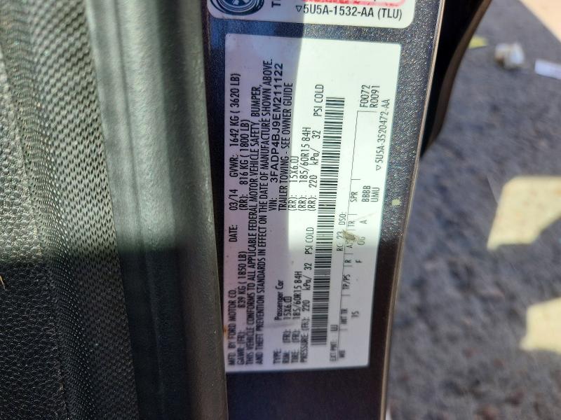 70453536 :رقم المزاد ، 3FADP4BJ9EM211122 vin ، 2014 Ford Fiesta مزاد بيع