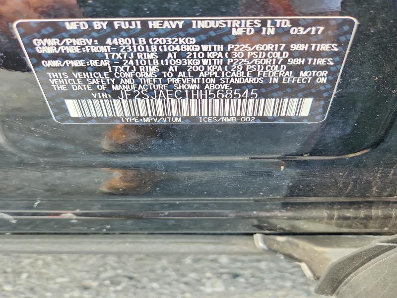 67354146 :رقم المزاد ، JF2SJAEC1HH568545 vin ، 2017 Subaru Forester مزاد بيع