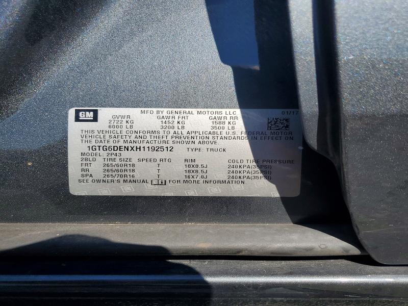Продажа на аукционе авто 2017 Gmc Canyon, vin: 1GTG6DENXH1192512, номер лота: 68776426