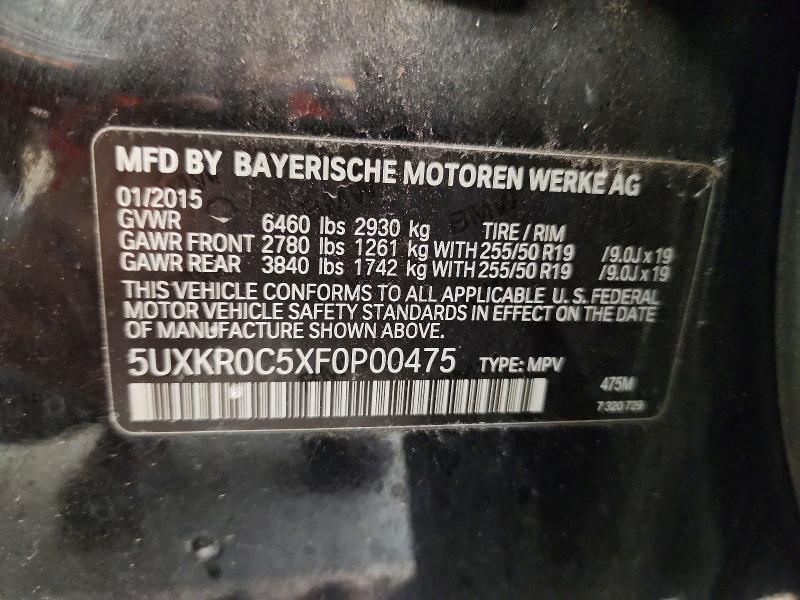 70883916 :رقم المزاد ، 5UXKR0C5XF0P00475 vin ، 2015 Bmw X5 مزاد بيع