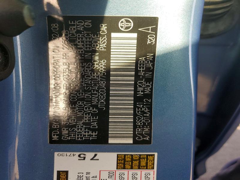 Продаж на аукціоні авто 2008 Toyota Prius, vin: JTDKB20U487759996, номер лоту: 67705816