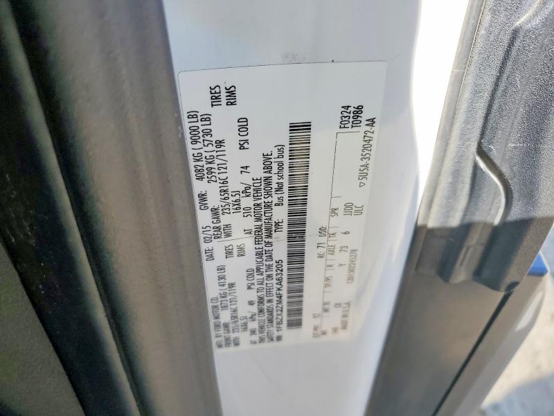 Aukcja sprzedaży 2015 Ford Transit, vin: 1FBZX2ZM4FKA63205, numer aukcji: 70366126