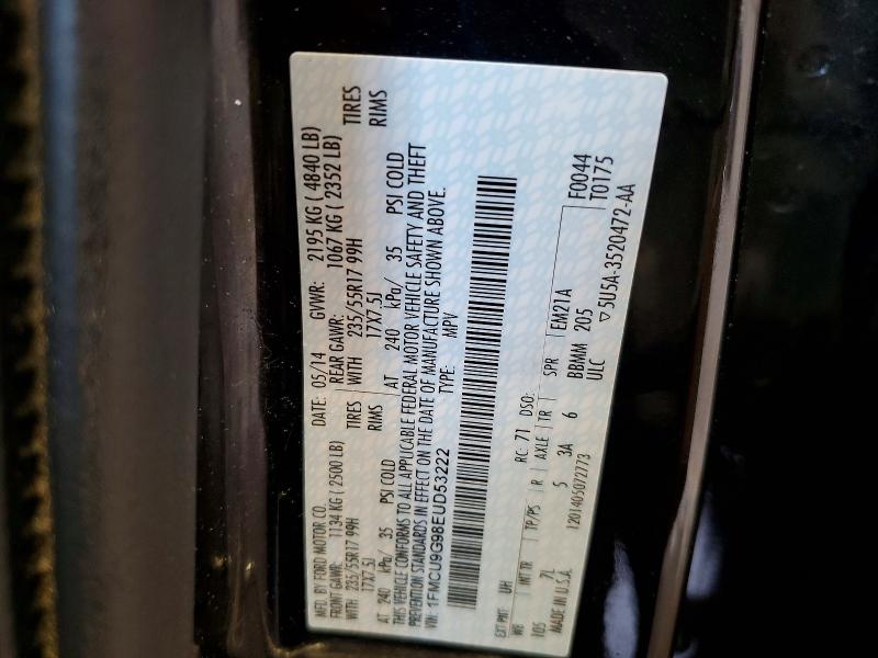 Aukcja sprzedaży 2014 Ford Escape, vin: 1FMCU9G98EUD53222, numer aukcji: 69171666
