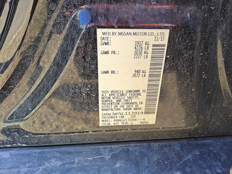Aukcja sprzedaży 2016 Nissan Altima, vin: 1N4AL3AP7GC113919, numer aukcji: 67439296