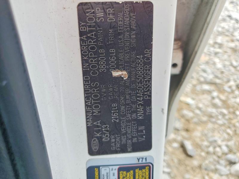 69979876 :رقم المزاد ، KNAFX4A60E5088684 vin ، 2014 Kia Forte مزاد بيع