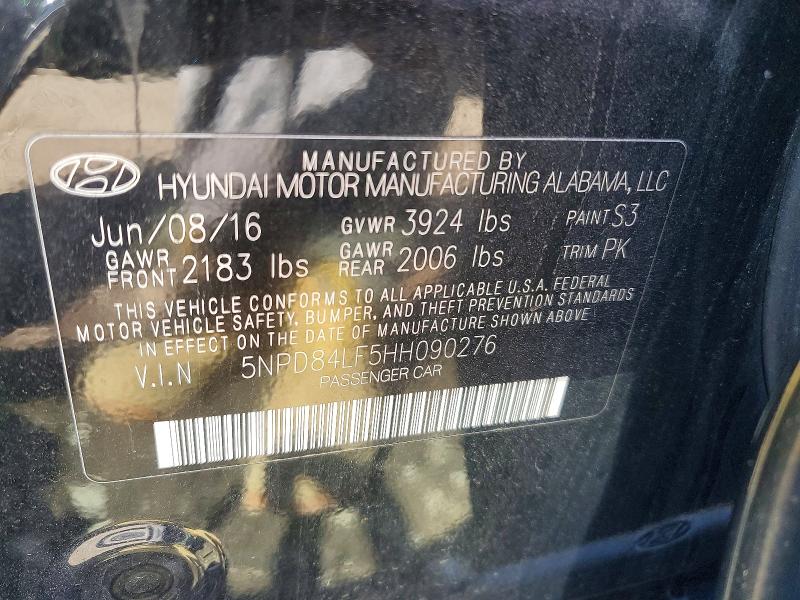 Aukcja sprzedaży 2017 Hyundai Elantra, vin: 5NPD84LF5HH090276, numer aukcji: 69720476