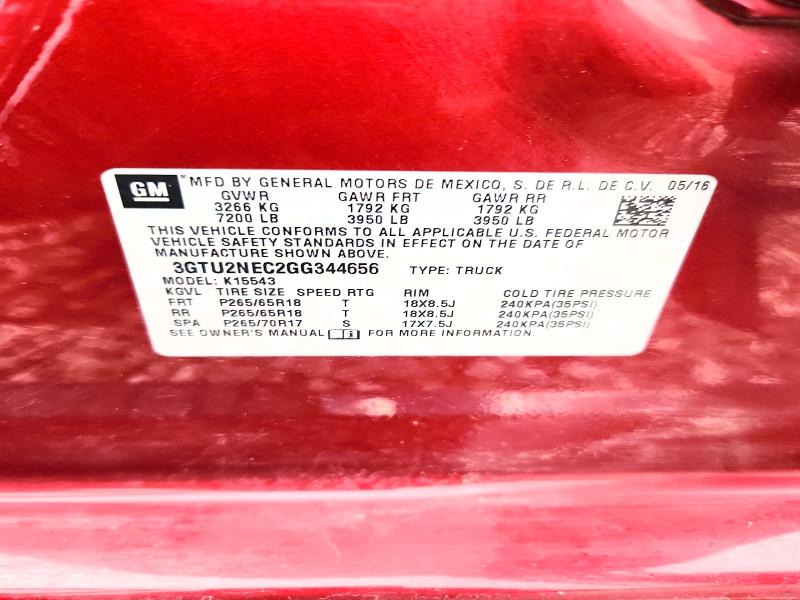 70212226 :رقم المزاد ، 3GTU2NEC2GG344656 vin ، 2016 Gmc Sierra مزاد بيع