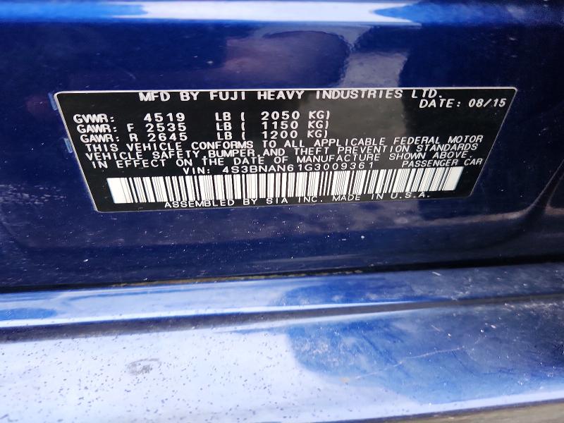 Продажа на аукционе авто 2016 Subaru Legacy, vin: 4S3BNAN61G3009361, номер лота: 70030646