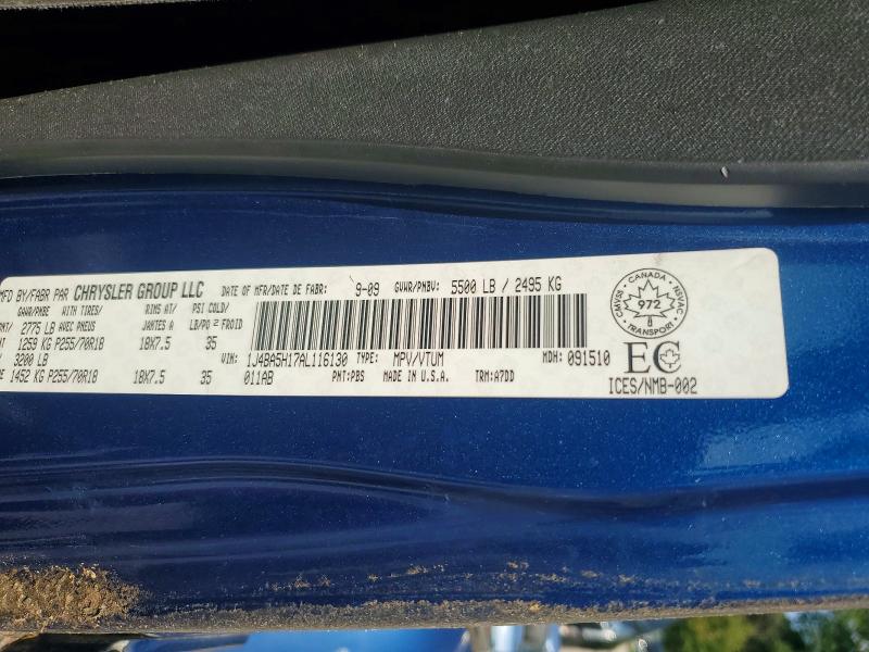 67376956 :رقم المزاد ، 1J4BA5H17AL116130 vin ، 2010 Jeep Wrangler Unlimited مزاد بيع