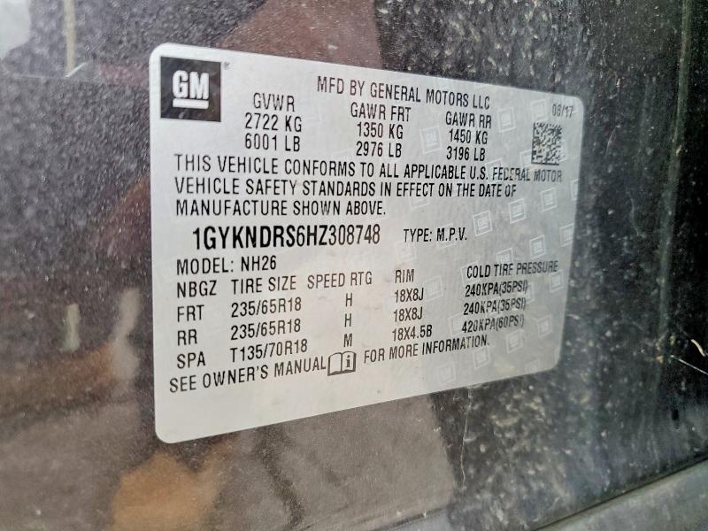 Продаж на аукціоні авто 2017 Cadillac Xt5, vin: 1GYKNDRS6HZ308748, номер лоту: 68896536