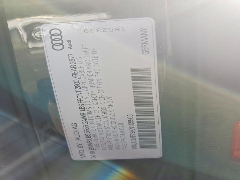 Aukcja sprzedaży 2019 Audi A6, vin: WAUL2AF29KN109503, numer aukcji: 67379546