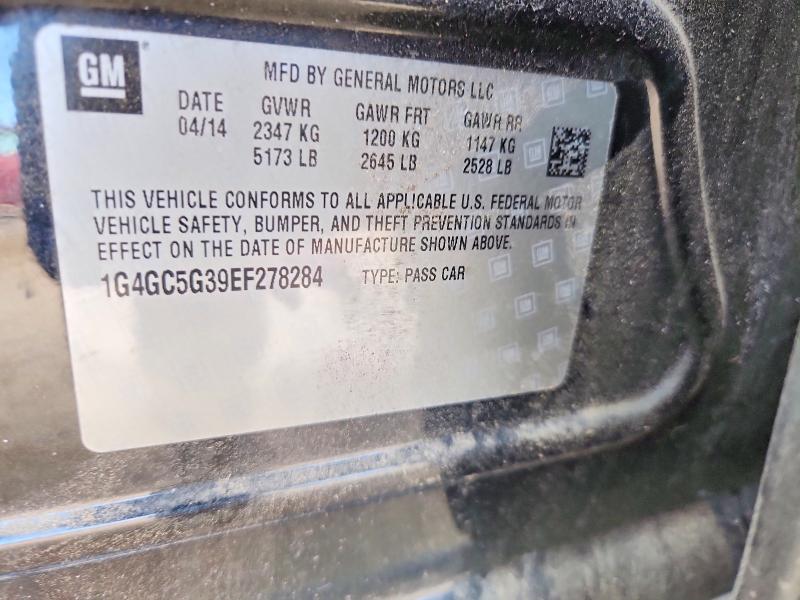 2014 Buick Lacrosse მანქანა იყიდება აუქციონზე, vin: 1G4GC5G39EF278284, აუქციონის ნომერი: 65790016