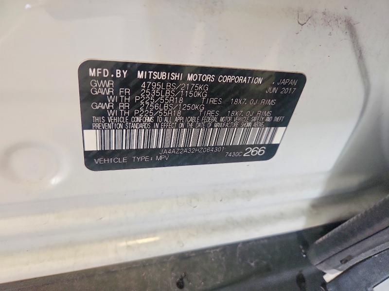Продажа на аукционе авто 2017 Mitsubishi Outlander, vin: JA4AZ2A32HZ064301, номер лота: 68973706