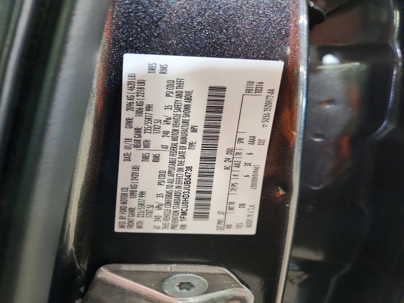 Auction sale of the 2018 Ford Escape, vin: 1FMCU0HD3JUB04738        , lot number: 68710416