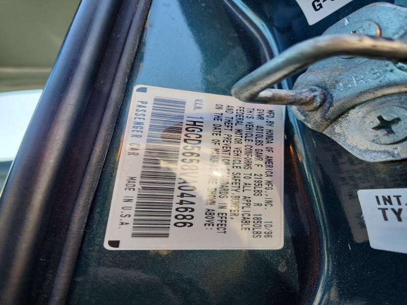 68598566 :رقم المزاد ، 1HGCD5658VA044686 vin ، 1997 Honda Accord مزاد بيع