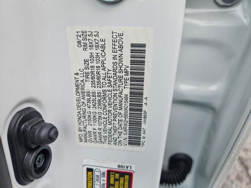 Aukcja sprzedaży 2021 Honda Cr-v, vin: 5J6RW2H56MA015484, numer aukcji: 70126646