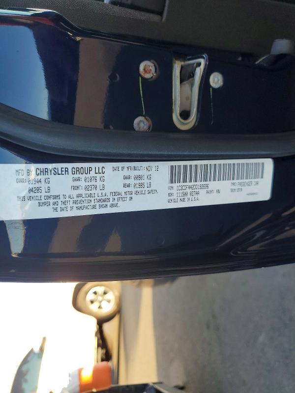 68257856 :رقم المزاد ، 1C3CDFAA2DD192696 vin ، 2013 Dodge Dart مزاد بيع