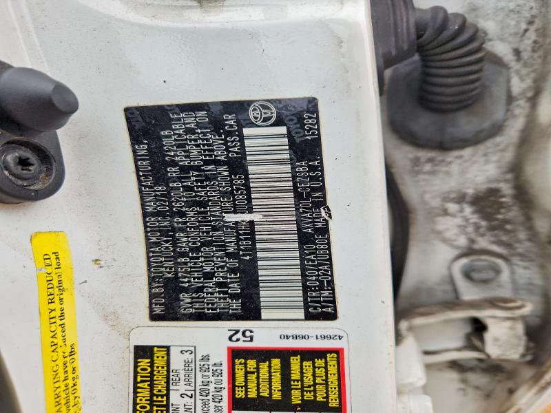 2018 Toyota Camry მანქანა იყიდება აუქციონზე, vin: 4T1B11HK2JU085785, აუქციონის ნომერი: 70352766