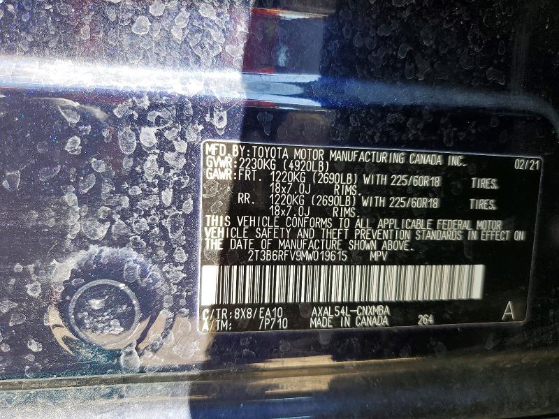 Продажа на аукционе авто 2021 Toyota Rav4 Hybrid, vin: 2T3B6RFV9MW019615, номер лота: 68231066