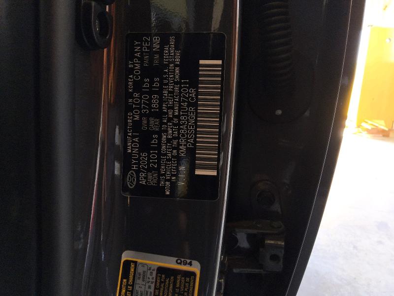 Продаж на аукціоні авто 2026 Hyundai Venue, vin: KMHRC8A38TU472011, номер лоту: 69227906