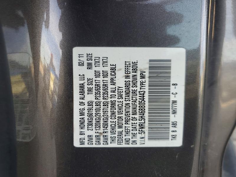 Auction sale of the 2011 Honda Odyssey, vin: 5FNRL5H46BB054443        , lot number: 68621976