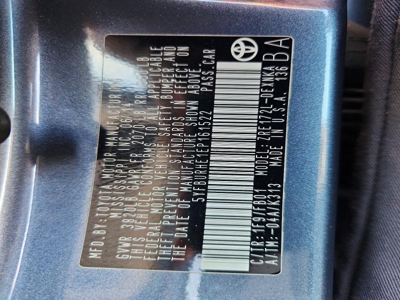 68740096 :رقم المزاد ، 5YFBURHE1EP161522 vin ، 2014 Toyota Corolla مزاد بيع