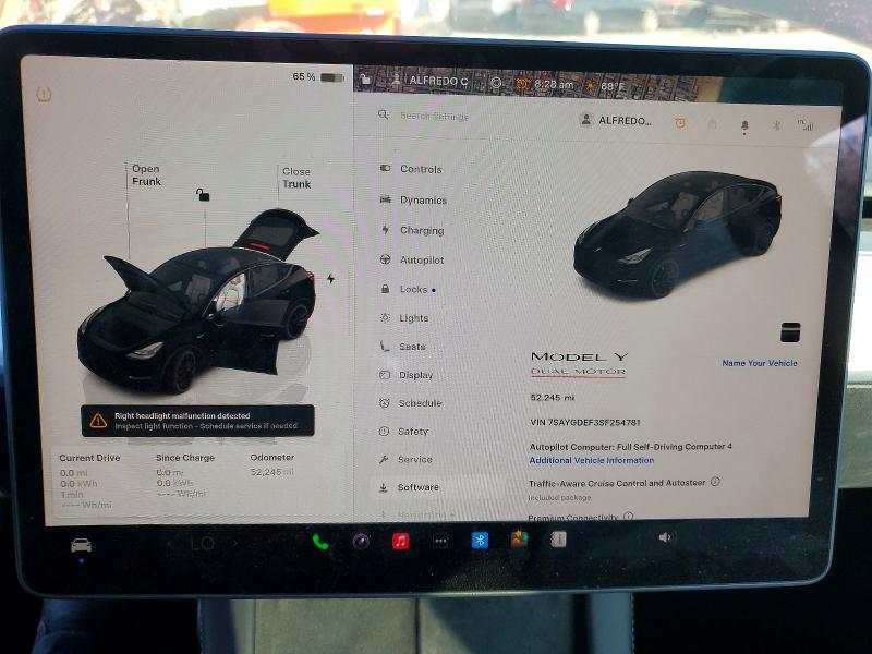 Продаж на аукціоні авто 2025 Tesla Model Y, vin: 7SAYGDEF3SF254781, номер лоту: 67198396
