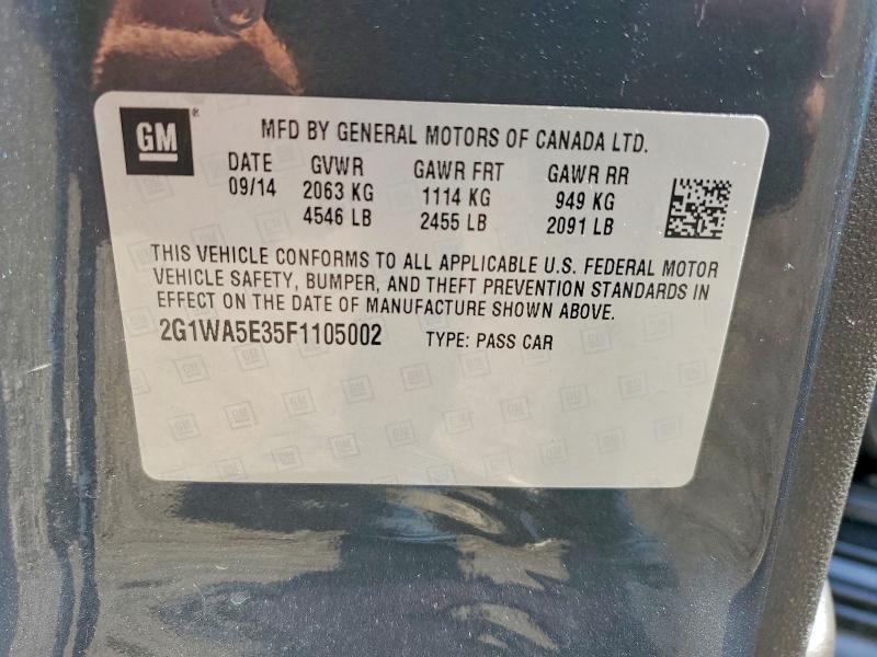 70132976 :رقم المزاد ، 2G1WA5E35F1105002 vin ، 2015 Chevrolet Impala Limited مزاد بيع
