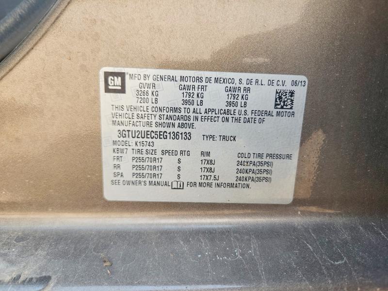 Продажа на аукционе авто 2014 Gmc Sierra, vin: 3GTU2UEC5EG136133, номер лота: 70690416