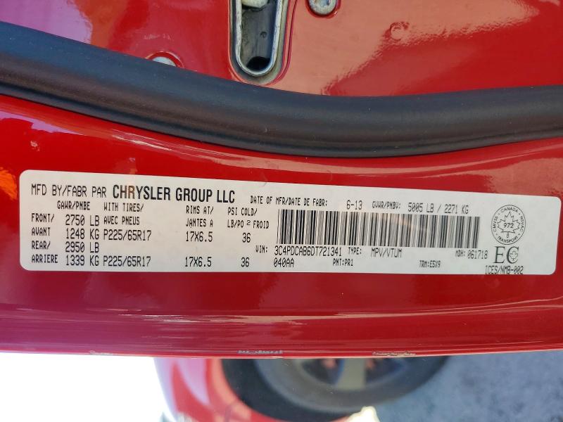 70349806 :رقم المزاد ، 3C4PDCAB6DT721341 vin ، 2013 Dodge Journey مزاد بيع