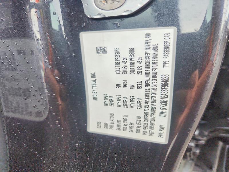 Продажа на аукционе авто 2025 Tesla Model 3, vin: 5YJ3E1EA3SF964828, номер лота: 67566146