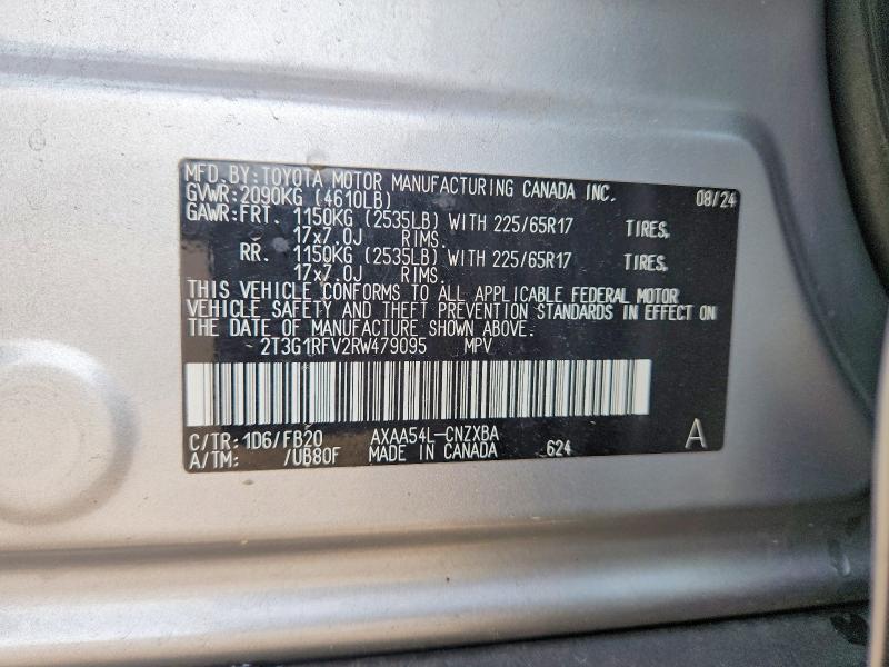 Продаж на аукціоні авто 2024 Toyota Rav4, vin: 2T3G1RFV2RW479095, номер лоту: 67505106