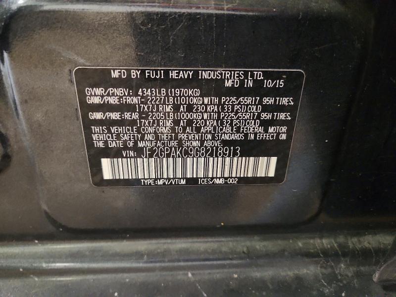 Продаж на аукціоні авто 2016 Subaru Crosstrek, vin: JF2GPAKC9G8218913, номер лоту: 67362846
